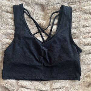 Zella charcoal straps sports bra